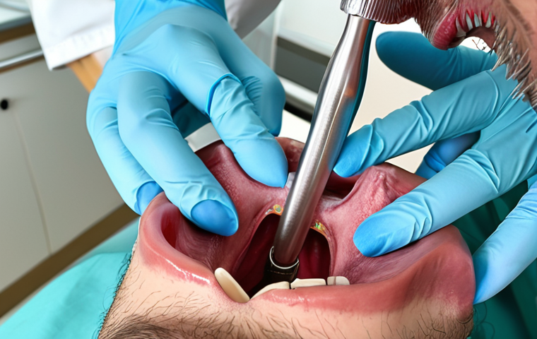 **A dentist performing a root canal procedure with modern equipment, showcasing the cleaning of complex tooth canals.**